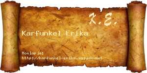 Karfunkel Erika névjegykártya